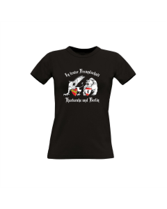 Girly-Shirt "KARLSRUHE & BERLIN - IN FESTER FREUNDSCHAFT" schwarz