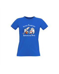 Girly-Shirt "KARLSRUHE & BERLIN - IN FESTER FREUNDSCHAFT" blau