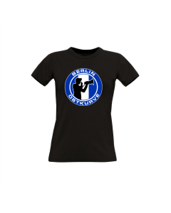 Girly-Shirt "BERLIN OSTKURVE Megaphonmann" schwarz