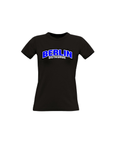 Girly-Shirt "BERLIN OSTKURVE Schriftzug" schwarz