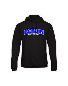Kapuzen Sweat-Shirt "BERLIN OSTKURVE Schriftzug" schwarz