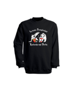 Sweat-Shirt "KARLSRUHE & BERLIN - IN FESTER FREUNDSCHAFT" schwarz