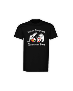 T-Shirt "KARLSRUHE & BERLIN - IN FESTER FREUNDSCHAFT" schwarz