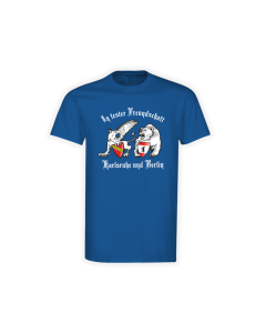 T-Shirt "KARLSRUHE & BERLIN - IN FESTER FREUNDSCHAFT" blau