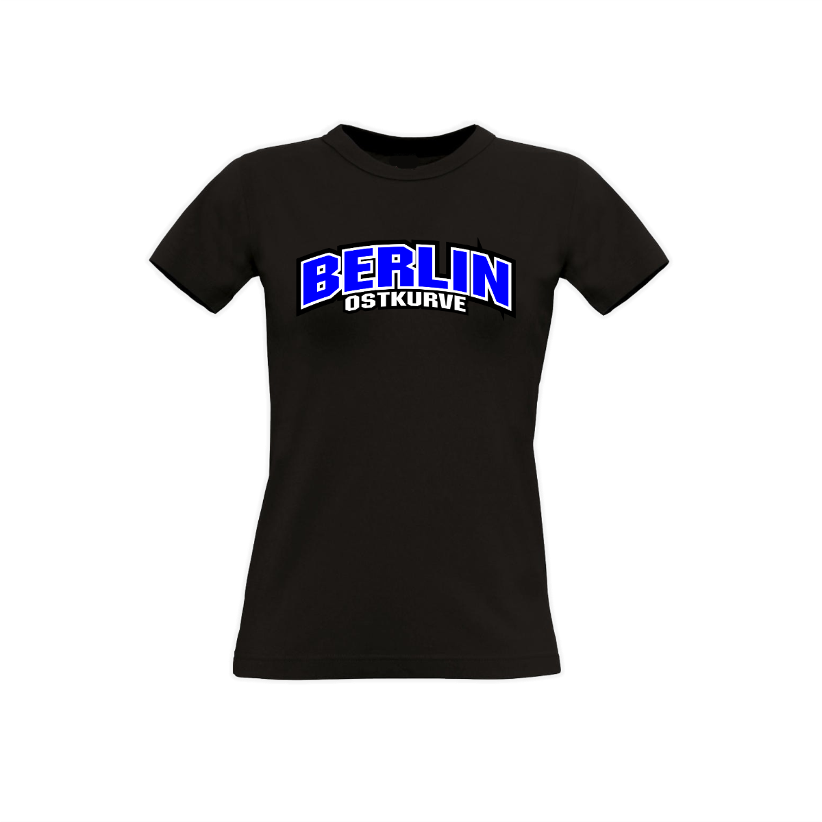 Girly-Shirt "BERLIN OSTKURVE Schriftzug" schwarz