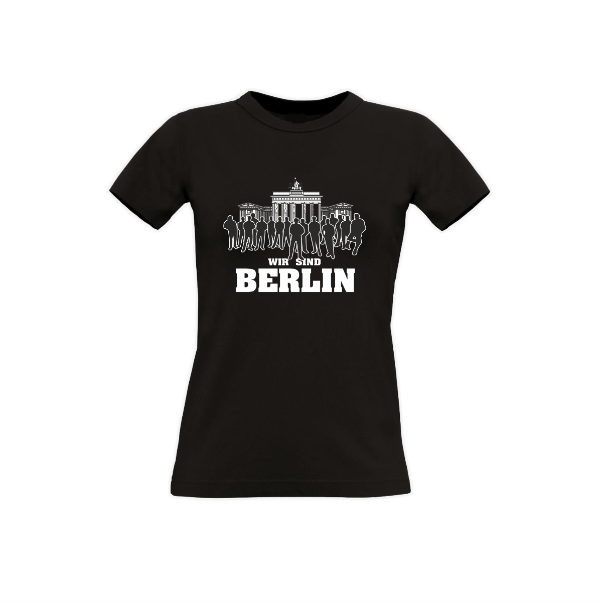 Girly-Shirt "WIR SIND BERLIN" schwarz
