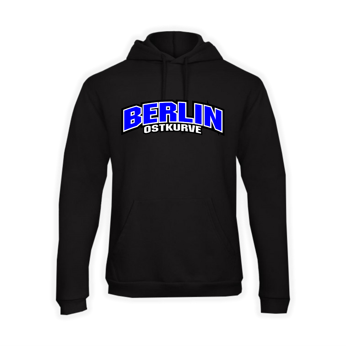 Kapuzen Sweat-Shirt "BERLIN OSTKURVE Schriftzug" schwarz