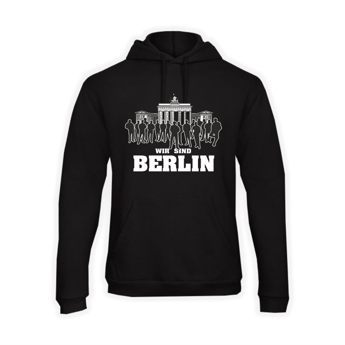 Kapuzen Sweat-Shirt "WIR SIND BERLIN" schwarz