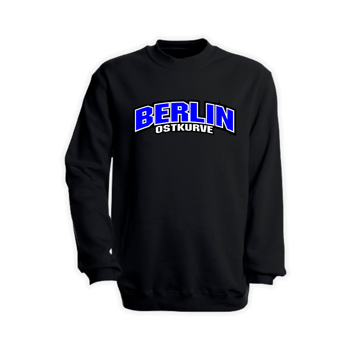 Sweat-Shirt "BERLIN OSTKURVE Schriftzug" schwarz