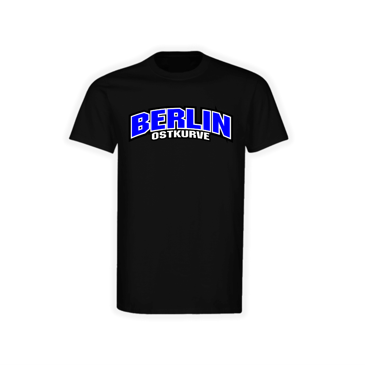T-Shirt "BERLIN OSTKURVE Schriftzug" schwarz